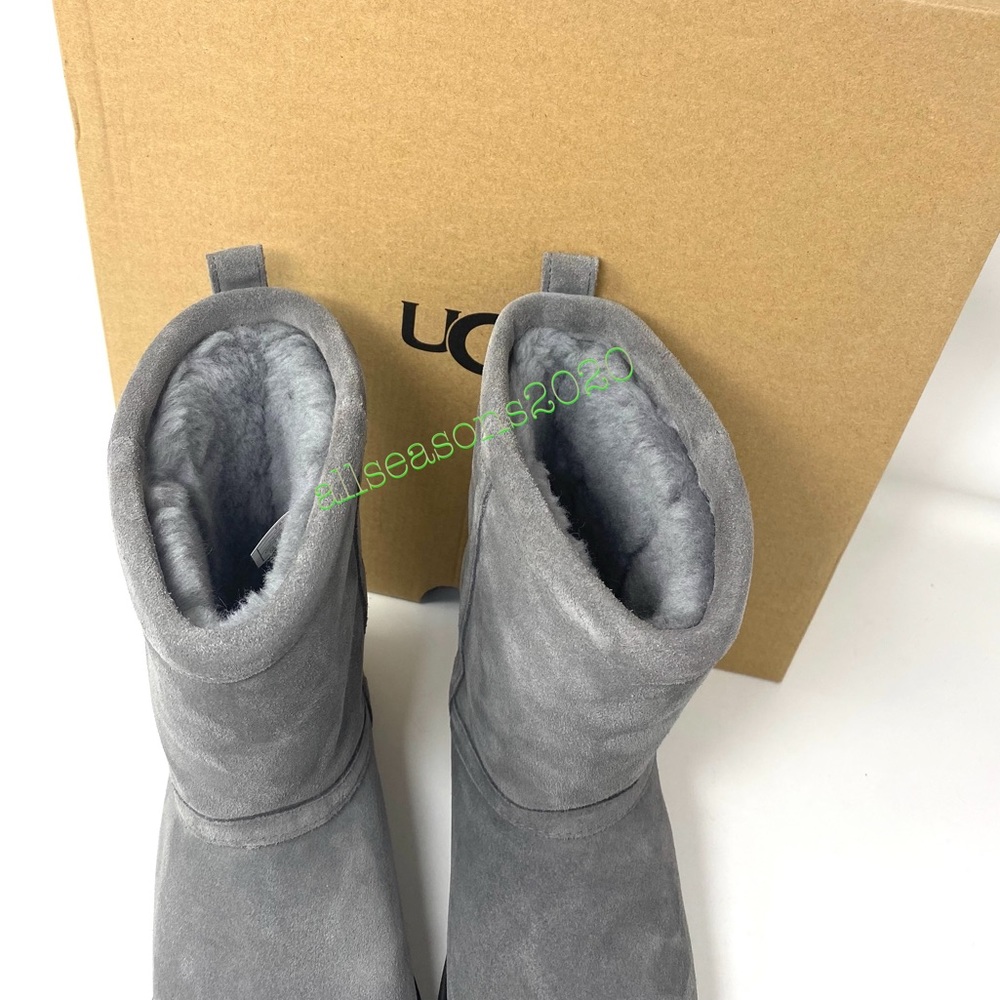 UGG Classic Short Waterproof Women’s Boot Grey Fur - Picture 7 of 9